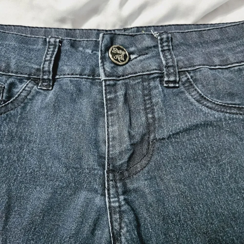 Indigo Rein Womens Skinny Jeans Blue Size 5 Cotton Blend Button Zip Stretch